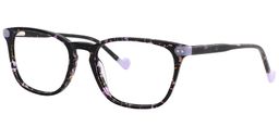 Haley Rectangle Purple-Black Glasses2