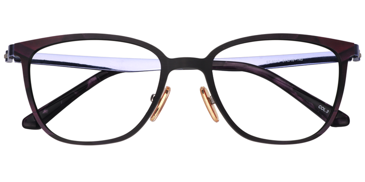 Spark Rectangle Purple Glasses