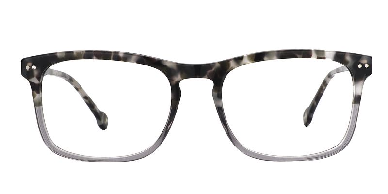 Doris Rectangle Black Clear Glasses