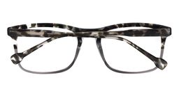 Doris Rectangle Black Clear Glasses4