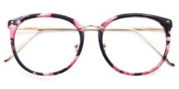Patsy Stone Round Pink Floral Glasses1