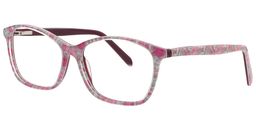 Emma Rectangle Pink Floral Glasses2