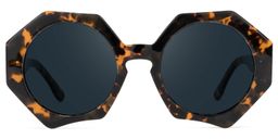 Hugh Geometric Tortoise-Gold Glasses5