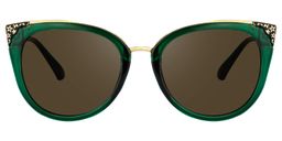 Dalton Cat Eye Dark Green Glasses13