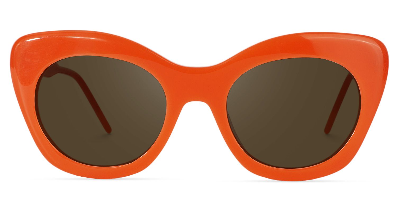Cat-eye Orange Glasses | Zeelool Glasses7