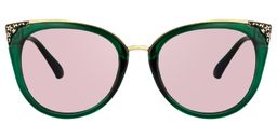 Dalton Cat Eye Dark Green Glasses7