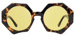 Hugh Geometric Tortoise-Gold Glasses7