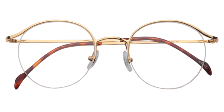 Michelle Round Gold Glasses