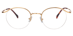 Michelle Round Gold Glasses0