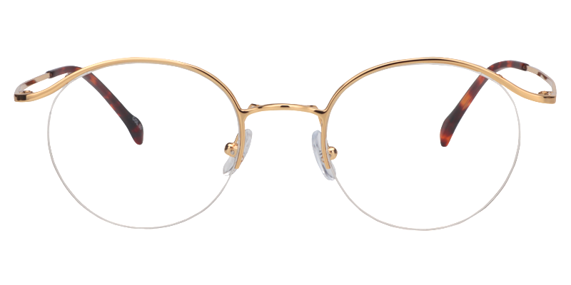 Michelle Round Gold Glasses