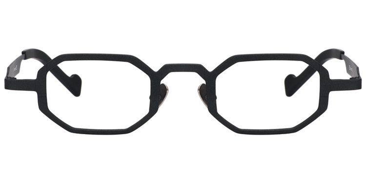 Wesley Geometric Black Glasses