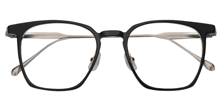 Vincent Rectangle Black Glasses