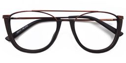 Alibi Aviator Brown-Pattern Eyeglasses1