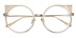 Virginia Round Gold Eyeglasses1