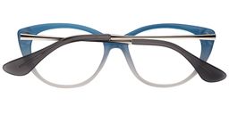 Zenobia Cat Eye Blue Glasses4
