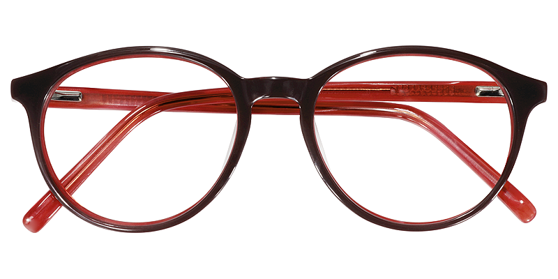 Round Red Glasses | Zeelool Eyeglass Frames1