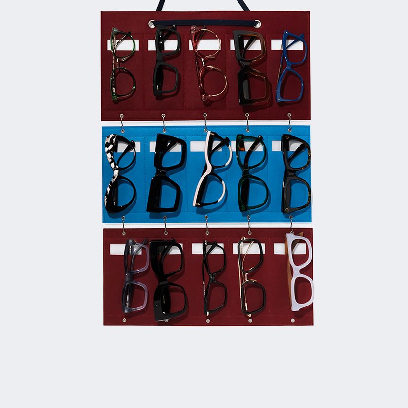 Practical Dark-Red Glasses Hanging Bags