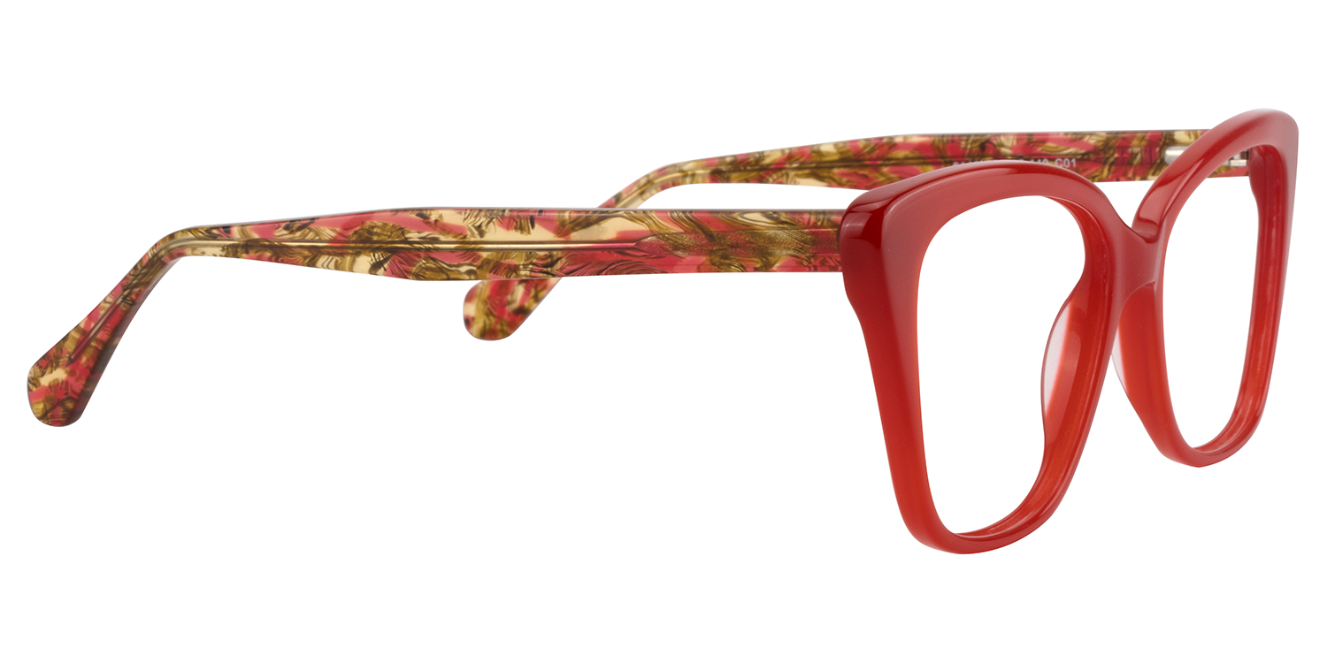 Square Red Glasses | Zeelool Glasses5