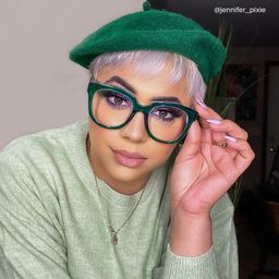 Harrell Dark-Green Square Glasses12