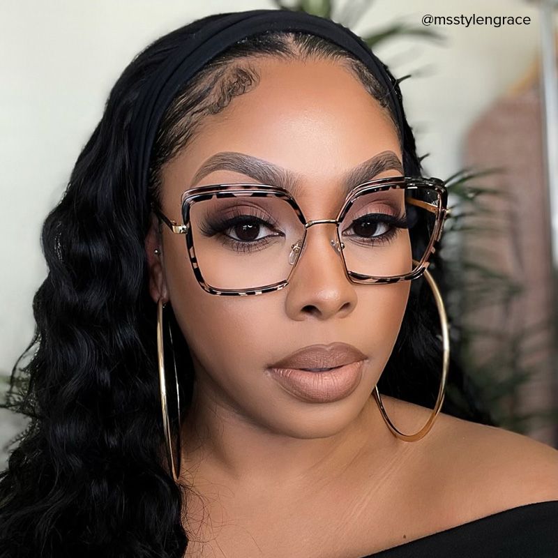 Cordaro Square Clear Tortoise Shell Glasses with Nose Pads11