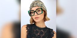 Landen Square Dark-Green Glasses1