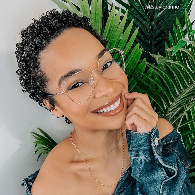 Bivins Geometric Gold Thin Frame Glasses | ZEELOOL UK8