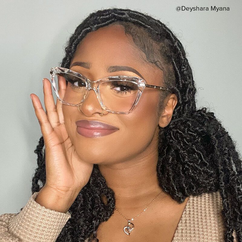 Juliet Clear Cateye Frame Glasses | ZEELOOL UK7