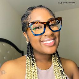 Benitez Blue Rectangle Glasses7