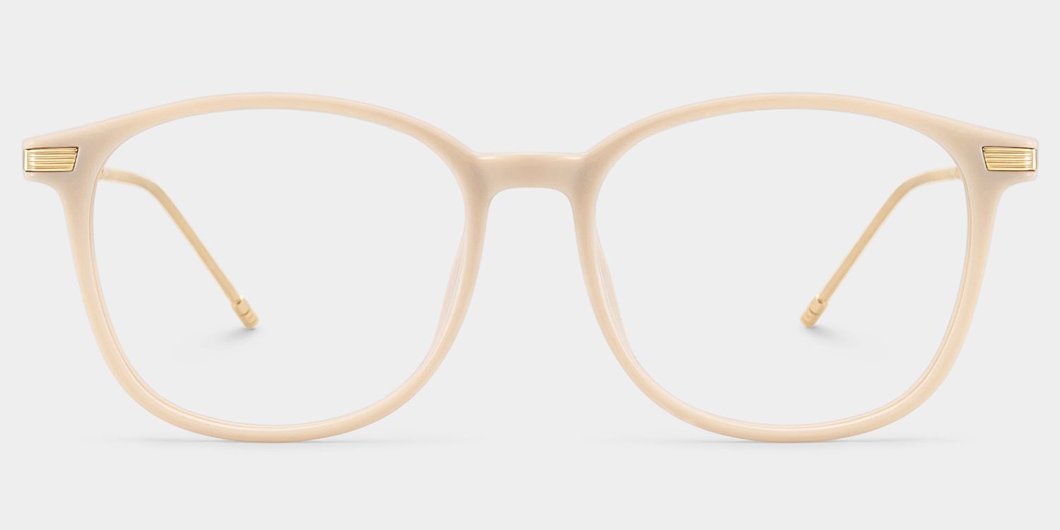 Greene Beige Square Mixed Frame Glasses for Women | ZEELOOL1