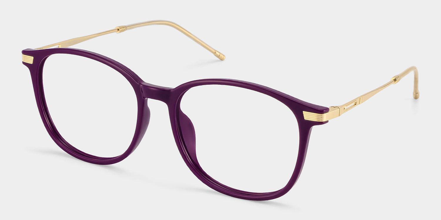 Greene Purple Square Mixed Frame Glasses for Women | ZEELOOL2