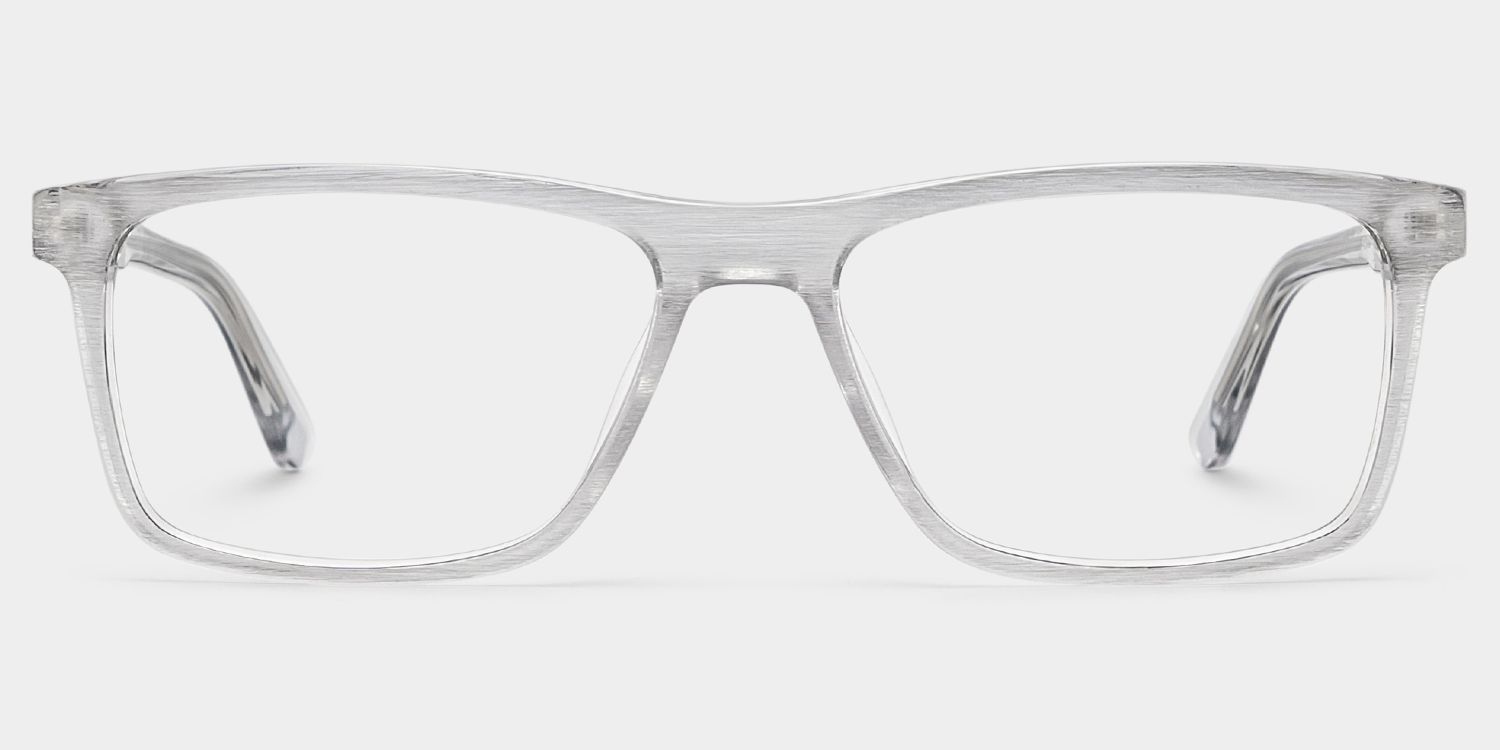 Daniel Gray Rectangle Acetate Frame Glasses for Men | ZEELOOL0