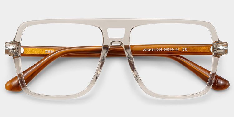 Easton Beige Aviator Glasses