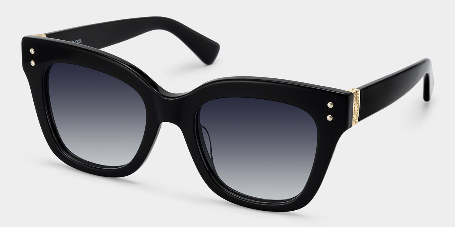 Stella Black Frame Sunglasses with Butterfly Style | ZEELOOL UK2