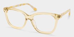 Isabella Clear Yellow Square Glasses2