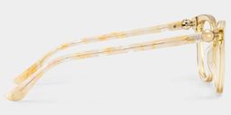 Isabella Clear Yellow Square Glasses3
