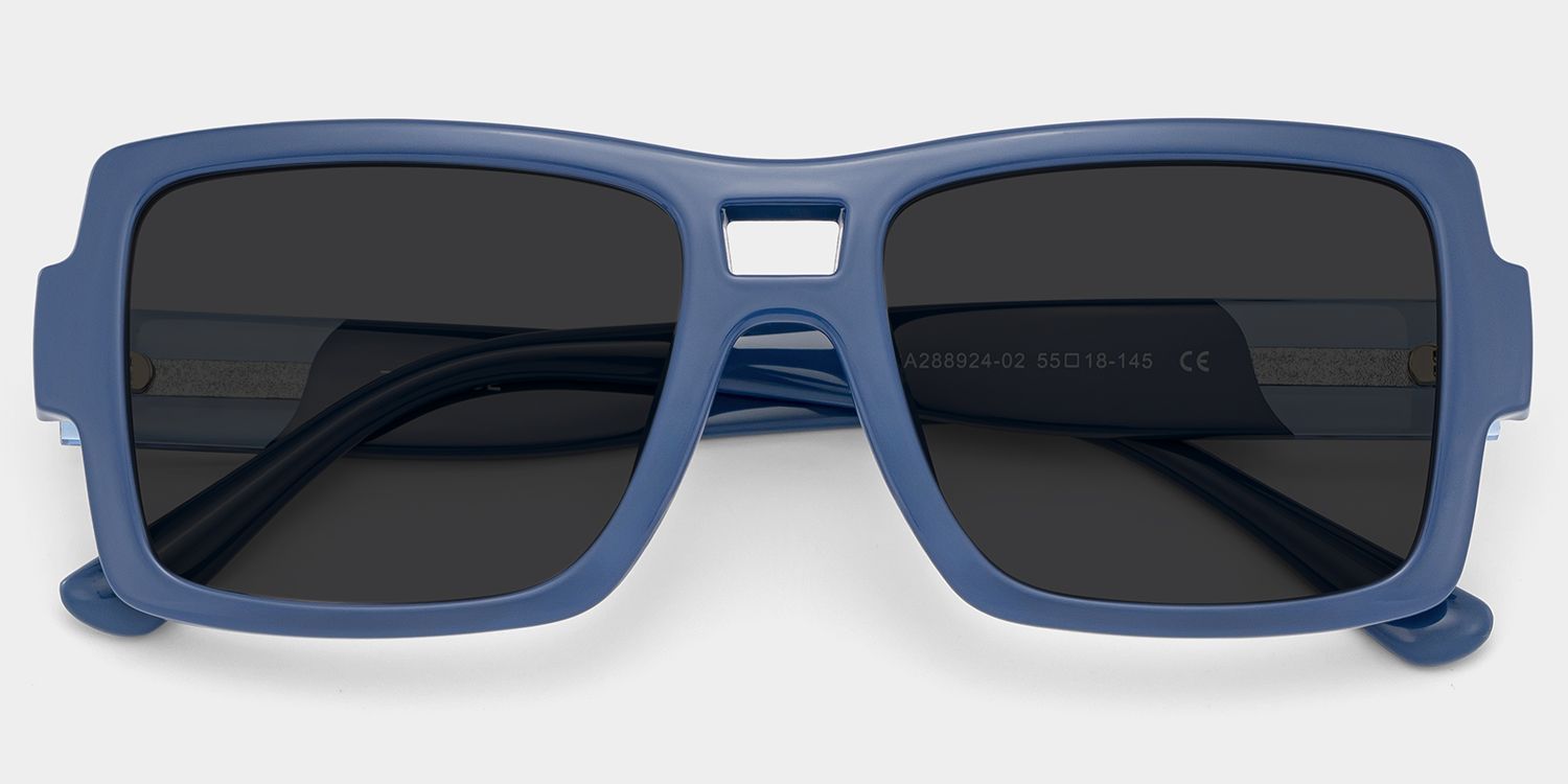 Nora Blue Aviator Polarized Sunglasses for Driving | ZEELOOL UK1