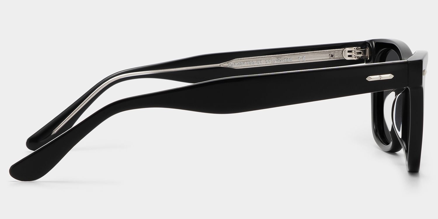 Robert Rectangle Black Sunglasses for Women & Men | ZEELOOL UK3