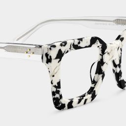 Megan Cow print Square Glasses5