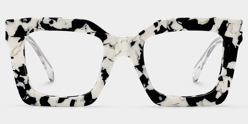 Megan Cow print Square Glasses