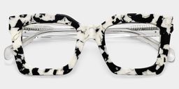 Megan Cow print Square Glasses2