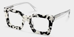 Megan Cow print Square Glasses3