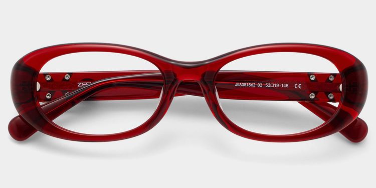 Catherine Red Oval Glasses