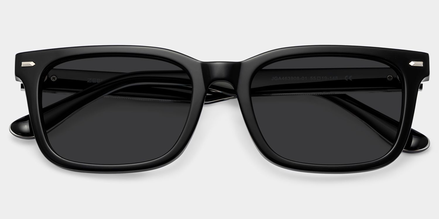 Patrick Black Rectangle Sunglasses to Frame Your Face | ZEELOOL UK1