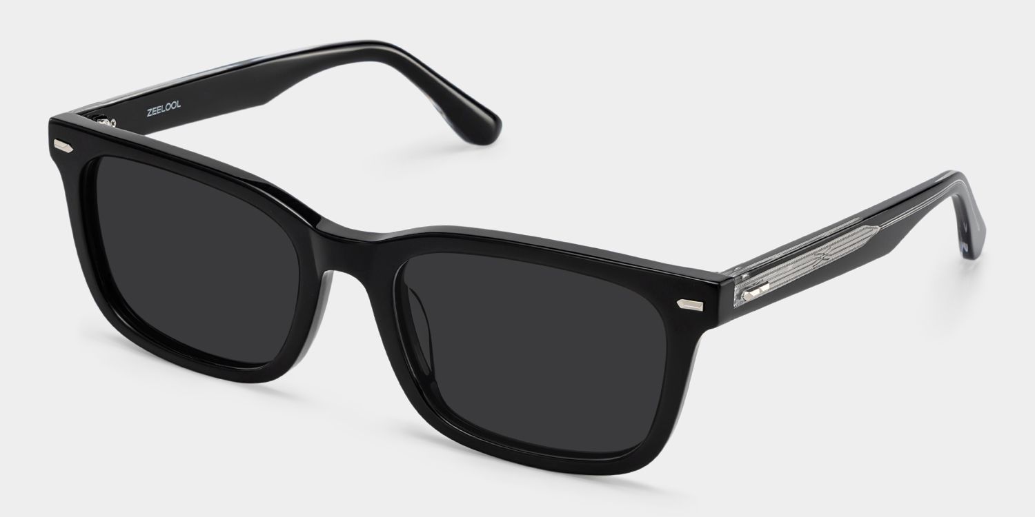 Patrick Black Rectangle Sunglasses to Frame Your Face | ZEELOOL UK2