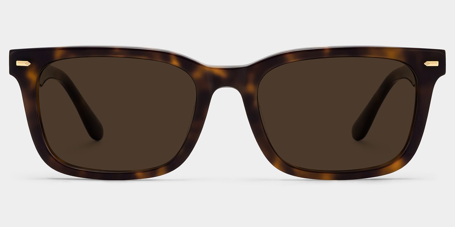 Patrick Acetate Tortoise Rectangle Frame Sunglasses | ZEELOOL UK0