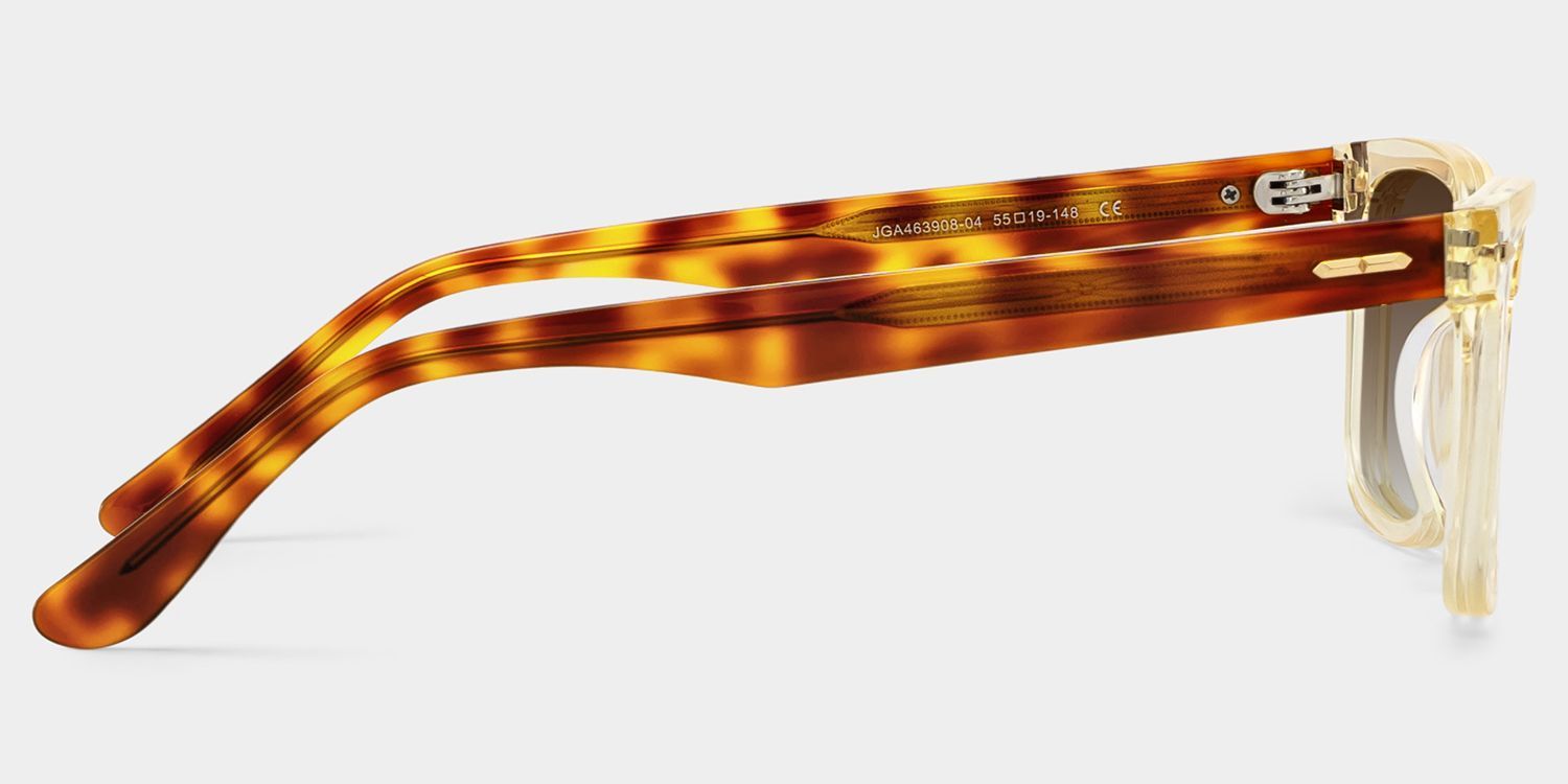 Patrick Clear Yellow Frame Sunglasses with Rectangle Style | ZEELOOL UK3