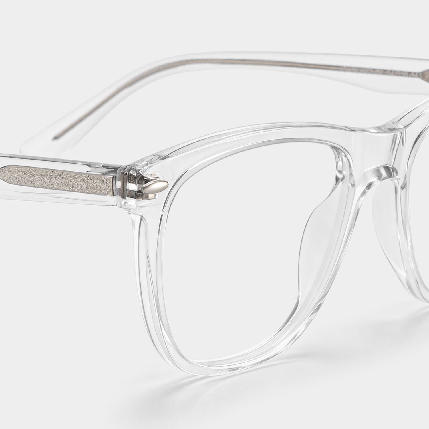 Atlas Clear Rectangle Acetate Frame Glasses for Men | ZEELOOL4