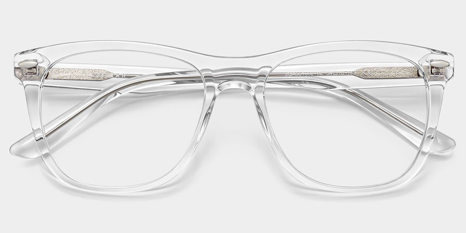 Atlas Clear Rectangle Acetate Frame Glasses for Men | ZEELOOL1
