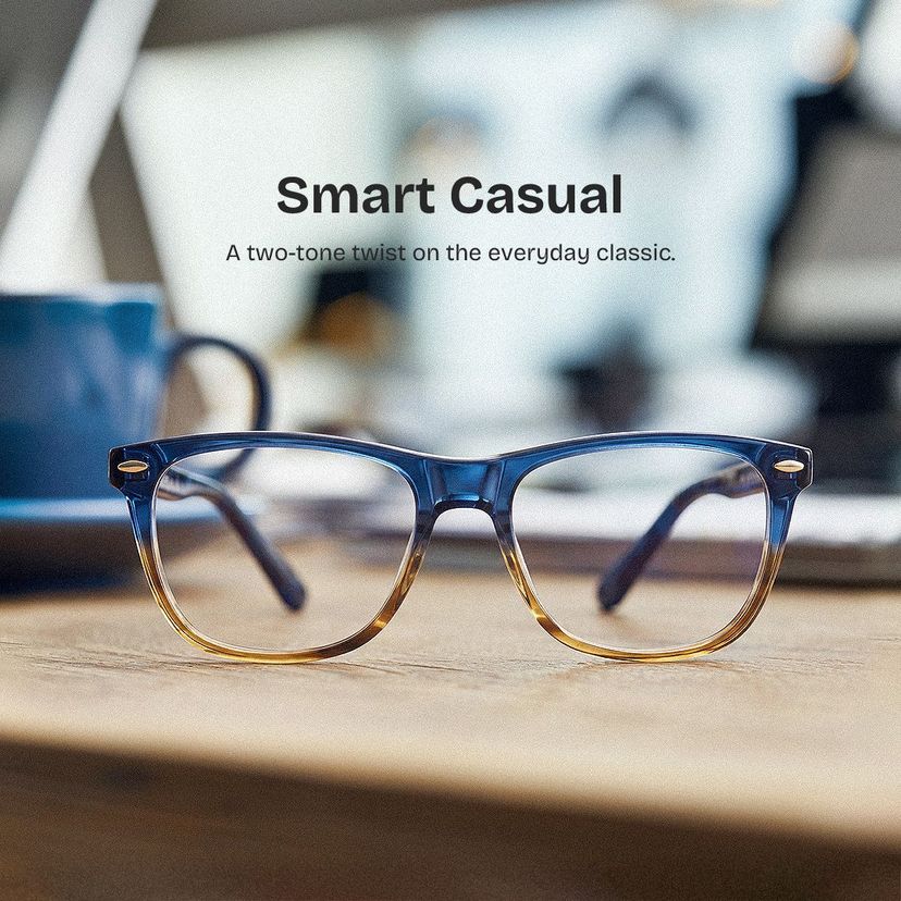 Atlas Two-tone Rectangle Glasses