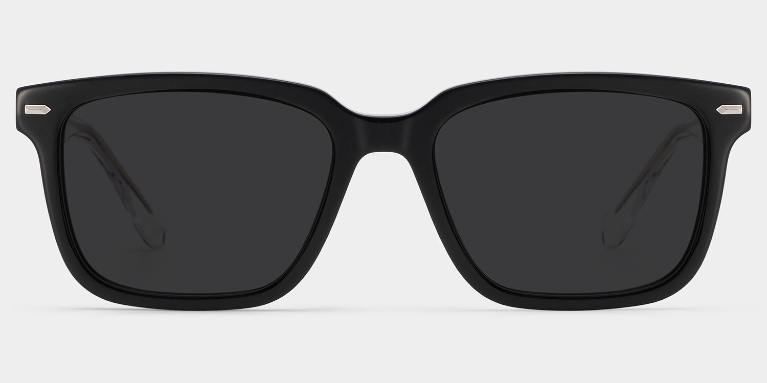 George Rectangle Black Full Rim Sunglasses | ZEELOOL UK0